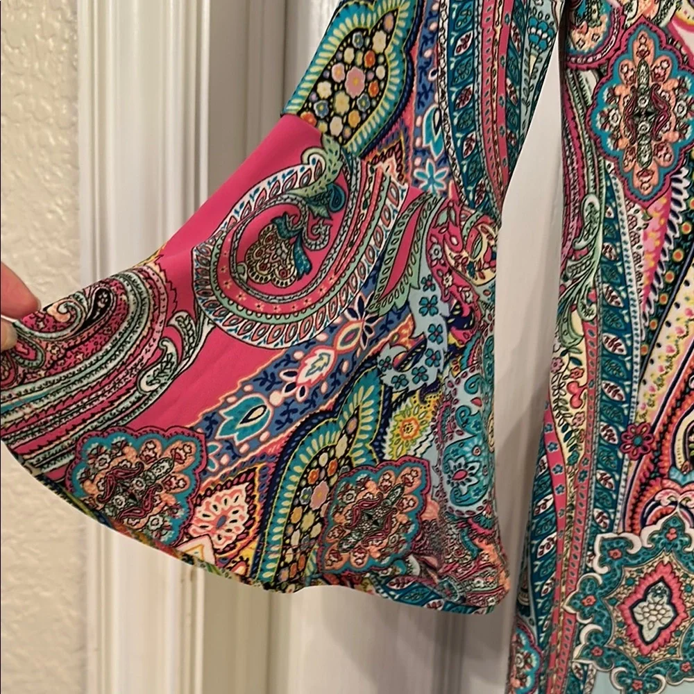 Paisley Print Women's Dress - Picture 6 of 10